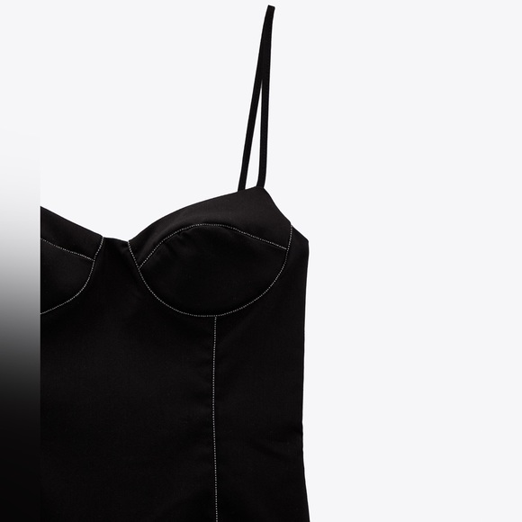 NWT! ZARA corsetry-inspired bodysuit S - Picture 3 of 8